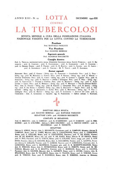 Lotta contro la tubercolosi rivista mensile