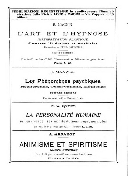 Luce e ombra rivista mensile illustrata di scienze spiritualistiche