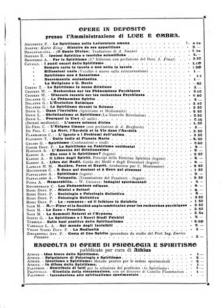 Luce e ombra rivista mensile illustrata di scienze spiritualistiche