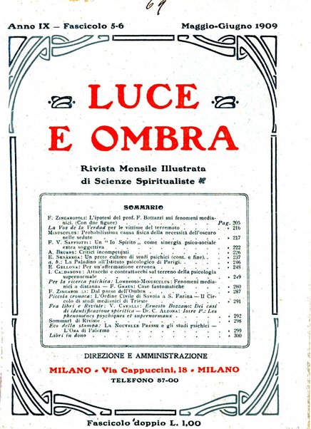 Luce e ombra rivista mensile illustrata di scienze spiritualistiche