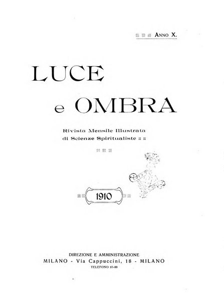 Luce e ombra rivista mensile illustrata di scienze spiritualistiche