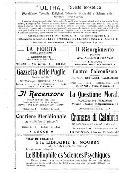 Luce e ombra rivista mensile illustrata di scienze spiritualistiche