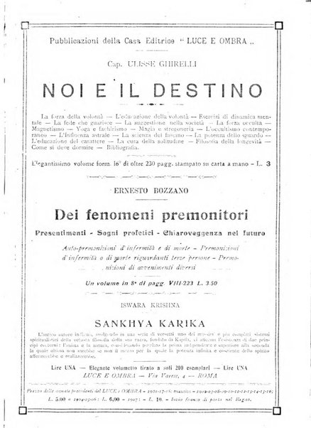 Luce e ombra rivista mensile illustrata di scienze spiritualistiche