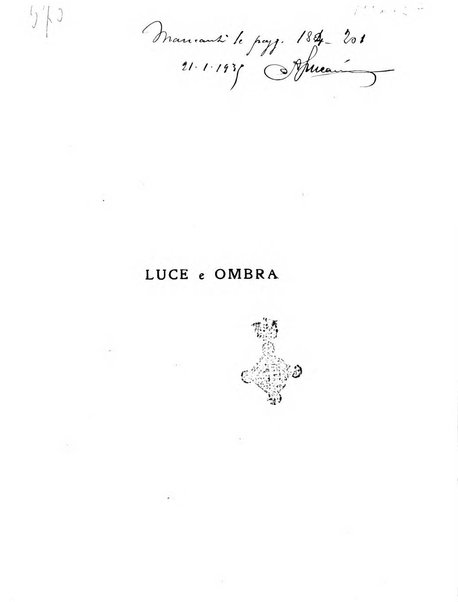 Luce e ombra rivista mensile illustrata di scienze spiritualistiche