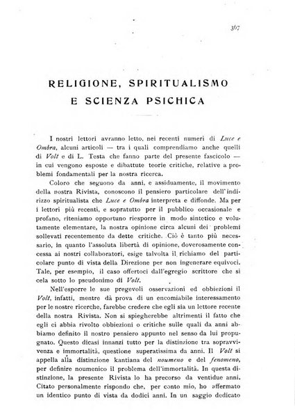 Luce e ombra rivista mensile illustrata di scienze spiritualistiche