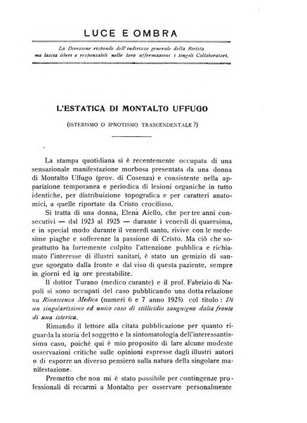 Luce e ombra rivista mensile illustrata di scienze spiritualistiche