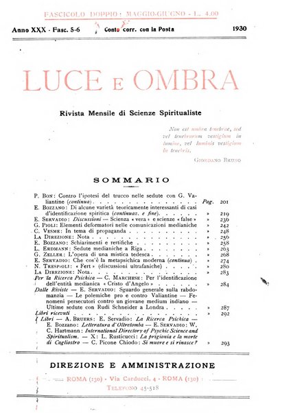 Luce e ombra rivista mensile illustrata di scienze spiritualistiche