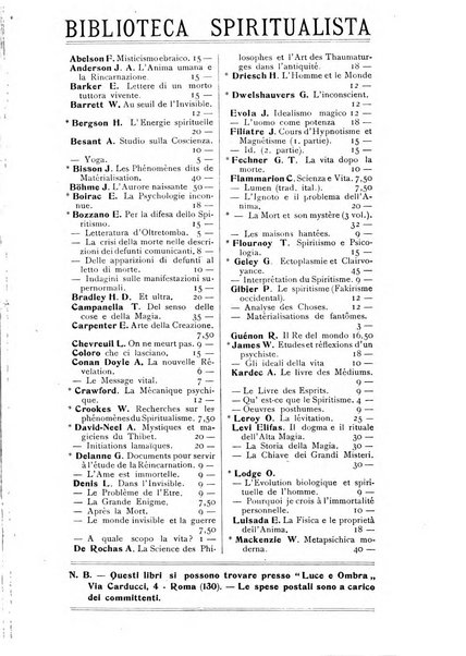 Luce e ombra rivista mensile illustrata di scienze spiritualistiche