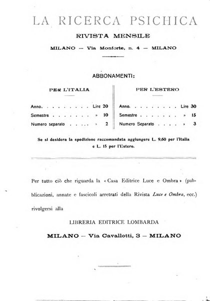 Luce e ombra rivista mensile illustrata di scienze spiritualistiche