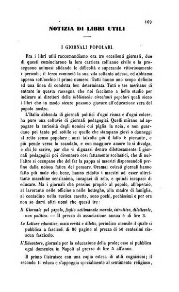 Il maestro degli adulti periodico ad uso delle scuole serali, domenicali e reggimentali del Regno d'Italia