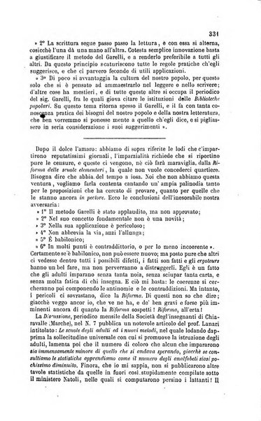 Il maestro degli adulti periodico ad uso delle scuole serali, domenicali e reggimentali del Regno d'Italia