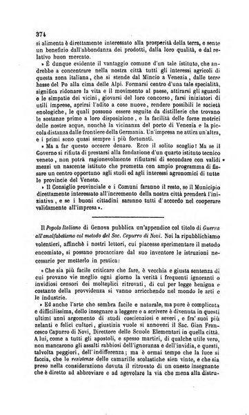 Il maestro degli adulti periodico ad uso delle scuole serali, domenicali e reggimentali del Regno d'Italia