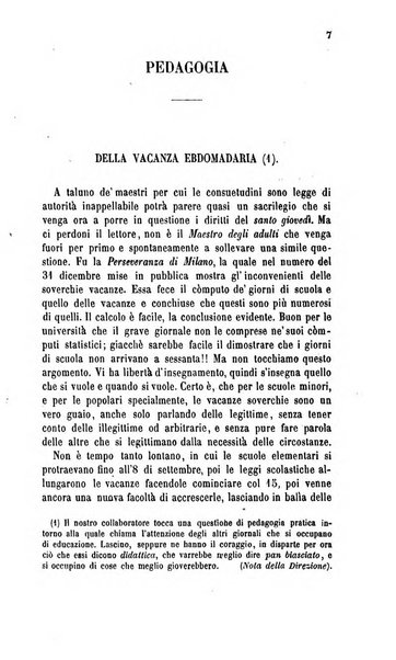 Il maestro degli adulti periodico ad uso delle scuole serali, domenicali e reggimentali del Regno d'Italia