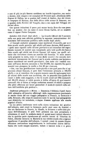 Il maestro degli adulti periodico ad uso delle scuole serali, domenicali e reggimentali del Regno d'Italia