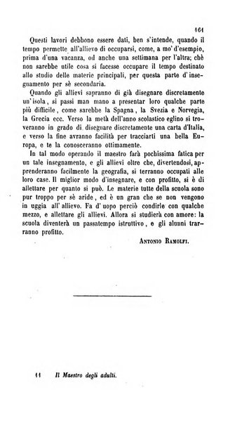 Il maestro degli adulti periodico ad uso delle scuole serali, domenicali e reggimentali del Regno d'Italia