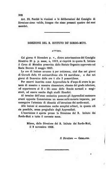 Il maestro degli adulti periodico ad uso delle scuole serali, domenicali e reggimentali del Regno d'Italia