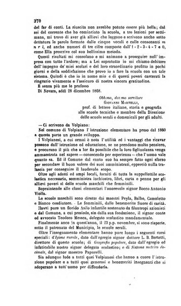 Il maestro degli adulti periodico ad uso delle scuole serali, domenicali e reggimentali del Regno d'Italia