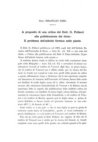 Malpighia rassegna mensuale di botanica