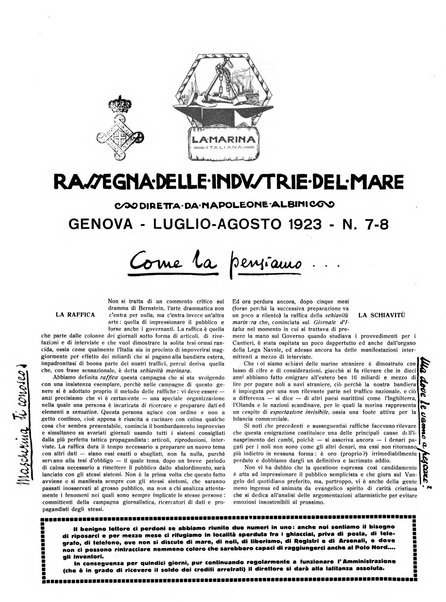 La marina italiana rassegna delle industrie del mare