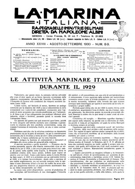 La marina italiana rassegna delle industrie del mare