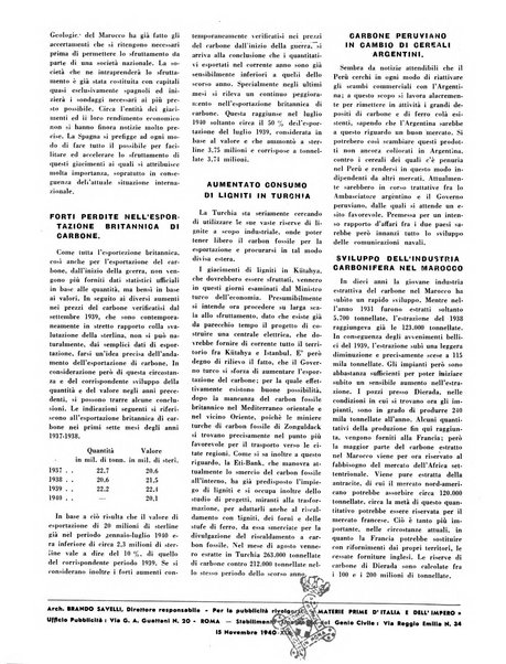 Materie prime d'Italia e dell'Impero rassegna mineraria mensile