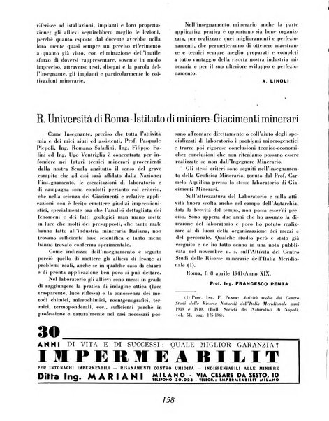 Materie prime d'Italia e dell'Impero rassegna mineraria mensile