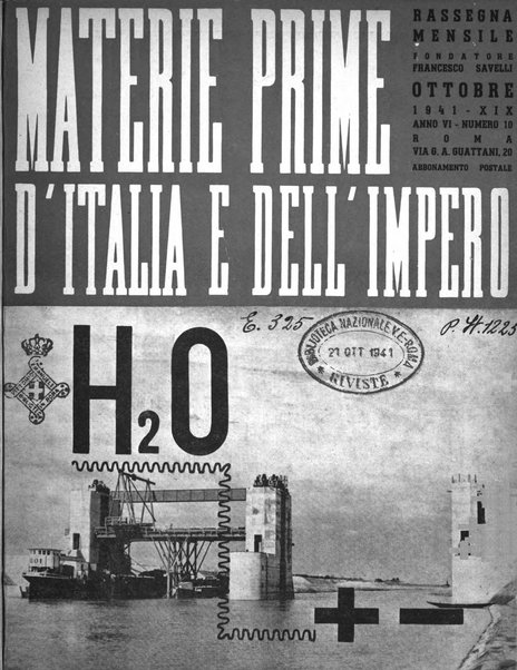 Materie prime d'Italia e dell'Impero rassegna mineraria mensile