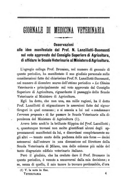 Il medico veterinario giornale teorico-pratico della Regia scuola di medicina veterinaria di Torino