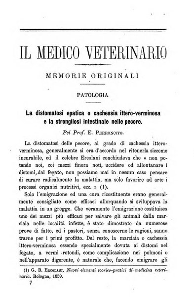 Il medico veterinario giornale teorico-pratico della Regia scuola di medicina veterinaria di Torino