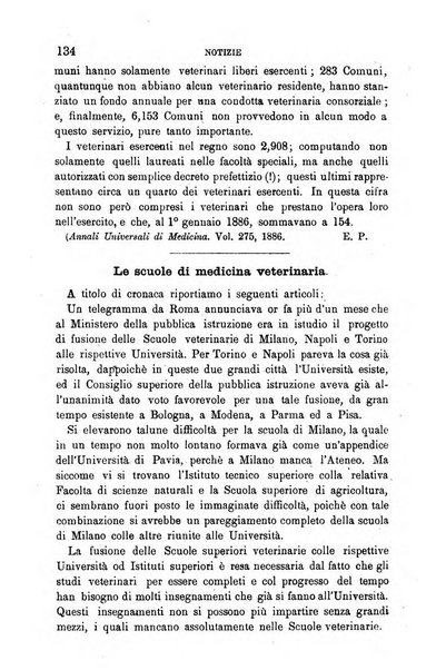 Il medico veterinario giornale teorico-pratico della Regia scuola di medicina veterinaria di Torino