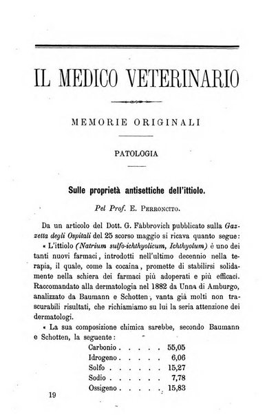 Il medico veterinario giornale teorico-pratico della Regia scuola di medicina veterinaria di Torino