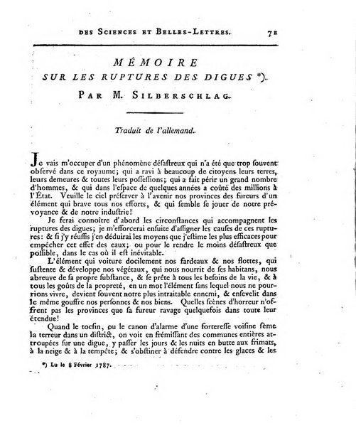 Memoires de l'Academie royale des sciences et belles lettres depuis l'avenement de Frederic Guillaume 2. au throne