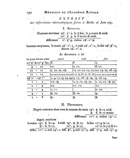 Memoires de l'Academie royale des sciences et belles lettres depuis l'avenement de Frederic Guillaume 2. au throne