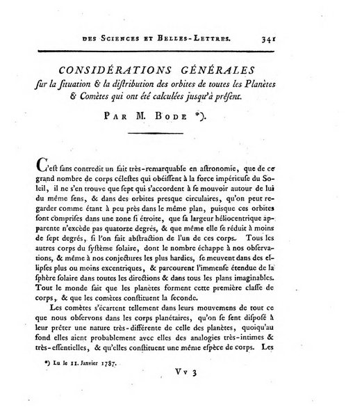 Memoires de l'Academie royale des sciences et belles lettres depuis l'avenement de Frederic Guillaume 2. au throne