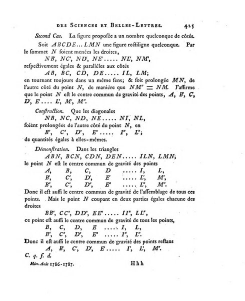 Memoires de l'Academie royale des sciences et belles lettres depuis l'avenement de Frederic Guillaume 2. au throne