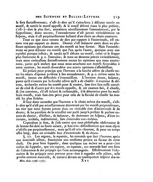 Memoires de l'Academie royale des sciences et belles lettres depuis l'avenement de Frederic Guillaume 2. au throne