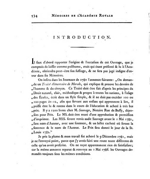 Memoires de l'Academie royale des sciences et belles lettres depuis l'avenement de Frederic Guillaume 2. au throne