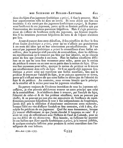 Memoires de l'Academie royale des sciences et belles lettres depuis l'avenement de Frederic Guillaume 2. au throne