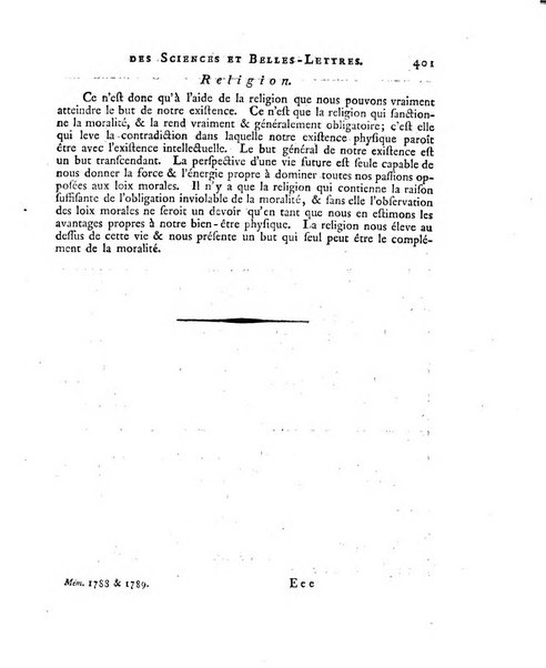 Memoires de l'Academie royale des sciences et belles lettres depuis l'avenement de Frederic Guillaume 2. au throne