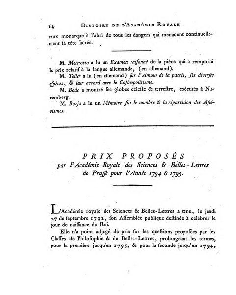 Memoires de l'Academie royale des sciences et belles lettres depuis l'avenement de Frederic Guillaume 2. au throne