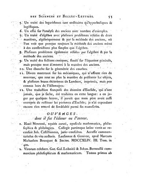 Memoires de l'Academie royale des sciences et belles lettres depuis l'avenement de Frederic Guillaume 2. au throne