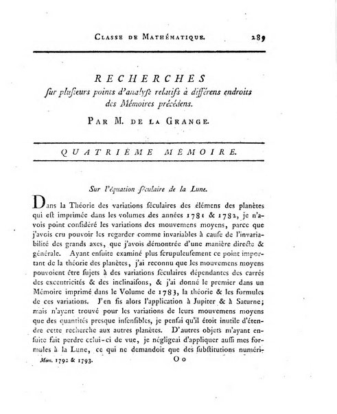 Memoires de l'Academie royale des sciences et belles lettres depuis l'avenement de Frederic Guillaume 2. au throne