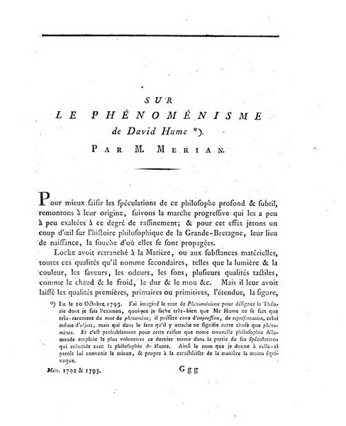 Memoires de l'Academie royale des sciences et belles lettres depuis l'avenement de Frederic Guillaume 2. au throne