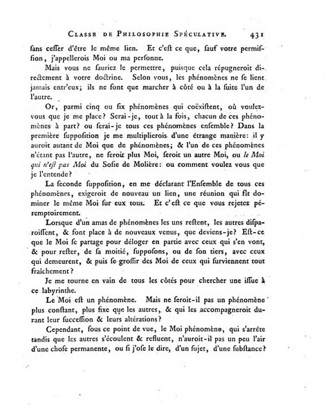 Memoires de l'Academie royale des sciences et belles lettres depuis l'avenement de Frederic Guillaume 2. au throne