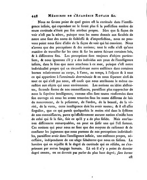 Memoires de l'Academie royale des sciences et belles lettres depuis l'avenement de Frederic Guillaume 2. au throne