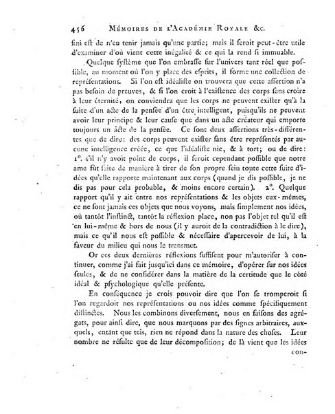 Memoires de l'Academie royale des sciences et belles lettres depuis l'avenement de Frederic Guillaume 2. au throne