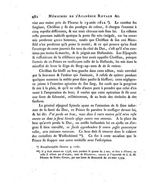 Memoires de l'Academie royale des sciences et belles lettres depuis l'avenement de Frederic Guillaume 2. au throne