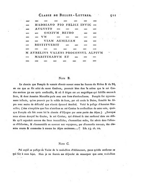 Memoires de l'Academie royale des sciences et belles lettres depuis l'avenement de Frederic Guillaume 2. au throne