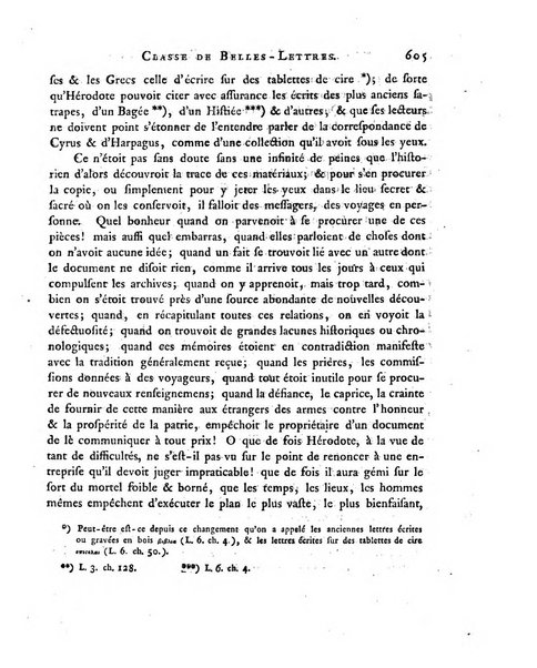 Memoires de l'Academie royale des sciences et belles lettres depuis l'avenement de Frederic Guillaume 2. au throne