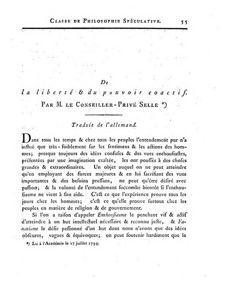 Memoires de l'Academie royale des sciences et belles lettres depuis l'avenement de Frederic Guillaume 2. au throne